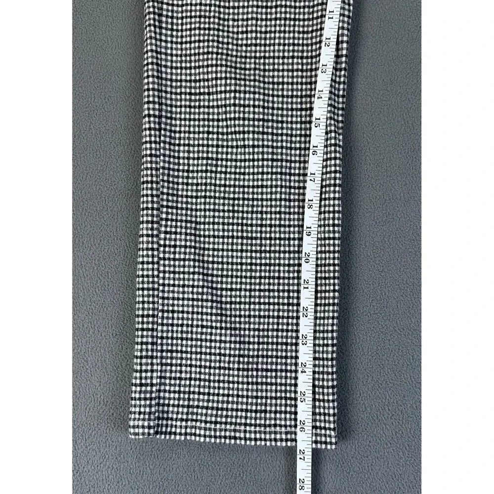 Free People‎ Pants Medium Black White Gingham Check In My Feelings Linen Blend